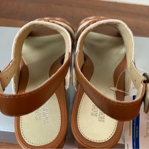 ROS HOMMERSON Textile and Genuine Leather Sandals 6 Narrow NEW - Picture 5 of 8